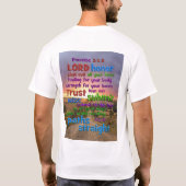 Proverbs 3:5-8 Lange pad T-shirt (Achterkant)