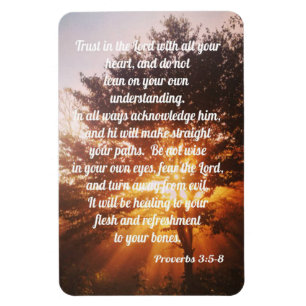 Proverbs 3:5-8 magneet