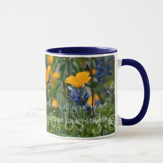 Proverbs 3:5 California Poppies Coffee Mok (Rechts)