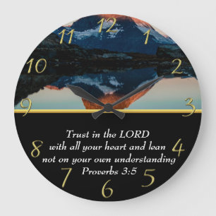 Proverbs 3:5 Christelijk Faith-meer Grote Klok