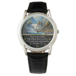 Proverbs 3:5 Christelijk Faith-meer Horloge