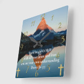 Proverbs 3:5 Christelijk Faith-meer Vierkante Klok (Hoek)