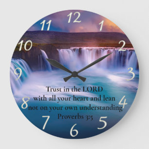 Proverbs 3:5 Gold Christelijke trouw Prayer Grote Klok