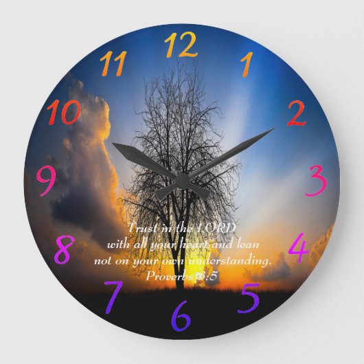 Proverbs 3:5 grote klok (Voorkant)