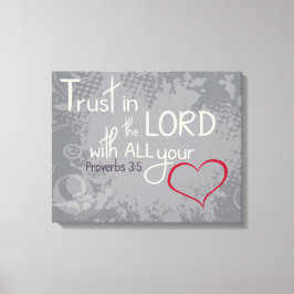 Proverbs 3:5 omwikkeld canvas afdruk