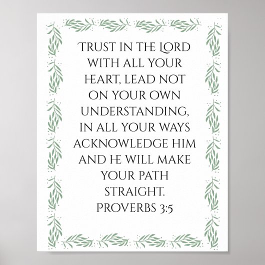 Proverbs 3:5 Poster (Devant)