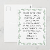 Proverbs 3:5 Poster Briefkaart (Voorkant / Achterkant)