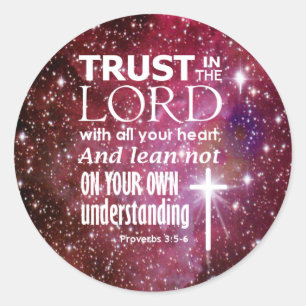 Proverbs 3:5 ronde sticker