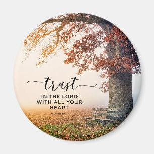 Proverbs 3:5 Vertrouwen in de Heer met al je hart Magneet