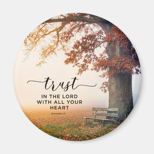 Proverbs 3:5 Vertrouwen in de Heer met al je hart Magneet (Voorkant)