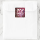 Proverbs 3:5 vierkante sticker (Tas)