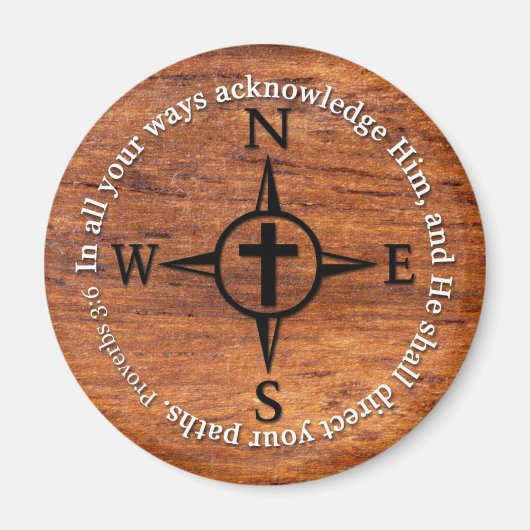 Proverbs 3:6 Direct uw paden bijbelcomputer Magneet (Voorkant)