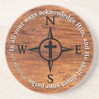 Proverbs 3:6 Direct uw paden bijbelcomputer Zandsteen Onderzetter