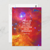 Proverbs 4:23 briefkaart (Voorkant / Achterkant)