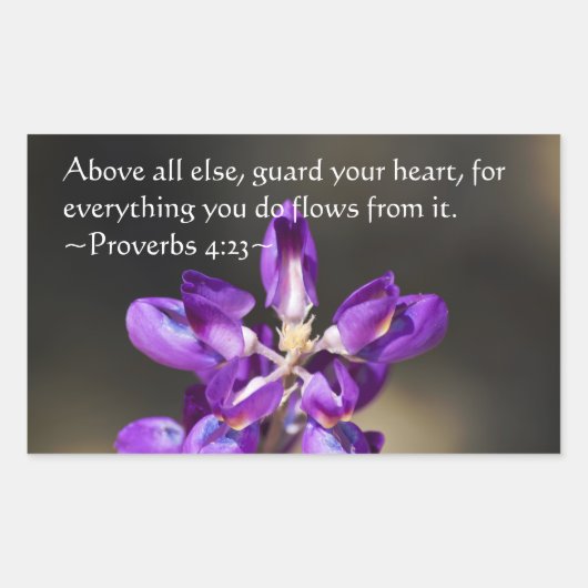 Proverbs 4:23 rechthoekige sticker (Voorkant)
