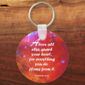 Proverbs 4:23 sleutelhanger (Voorkant)