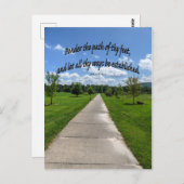 Proverbs 4:26 briefkaart (Voorkant / Achterkant)