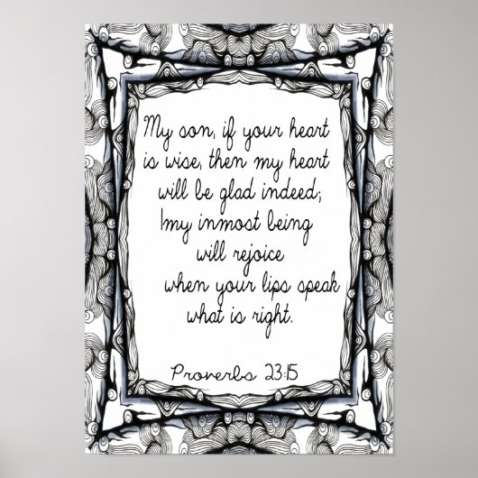 Proverbs aan mijn zoon poster (Voorkant)