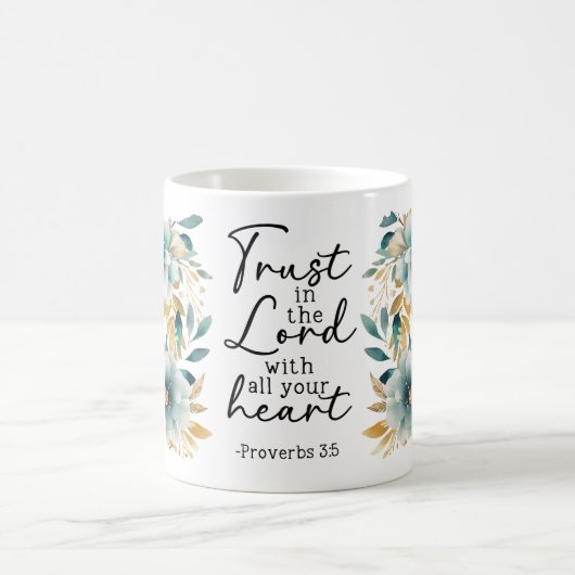 Proverbs Bible Verse Floral Coffee Mug (Centre)