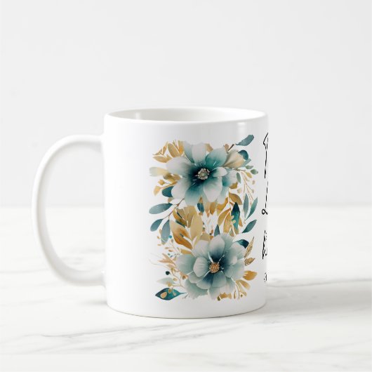 Proverbs Bible Verse Floral Coffee Mug (Gauche)