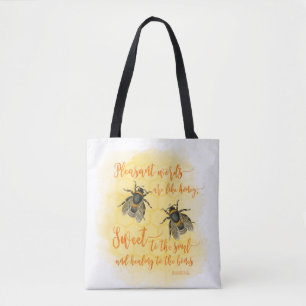 Proverbs Bijbel Citaat Honingbijen Draagtas