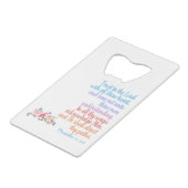 Proverbs Bijbelversie Kredietkaart Flessenopener (Achterkant Gekanteld)