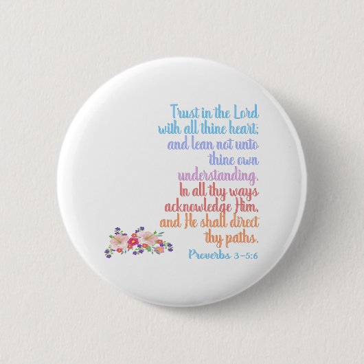 Proverbs Bijbelversie Ronde Button 5,7 Cm (Voorkant)