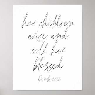 Proverbs script van 31:28 poster
