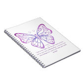 Proverbs Scription Butterfly art Notitieboek (Rechterzijde)