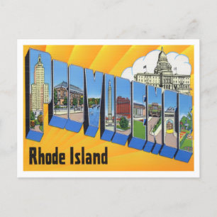 Providence, Rhode Island Big Letters Briefkaart
