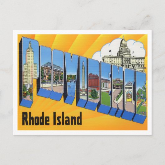 Providence, Rhode Island Big Letters Briefkaart (Voorkant)