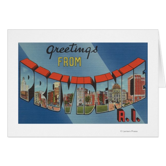 Providence, Rhode Island - Large Letter Scenes (Voorkant Horizontaal)