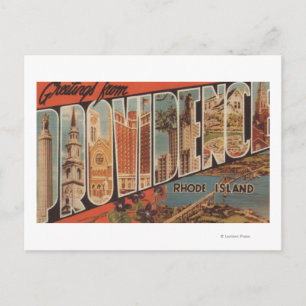 Providence, Rhode Island - Large Letter Scenes 2 Briefkaart