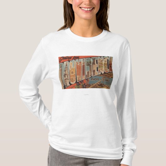 Providence, Rhode Island - Large Letter Scenes 2 T-shirt (Voorkant)