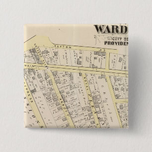 Providence Rhode Island Map 2 Vierkante Button 5,1 Cm