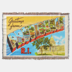Providence Rhode Island RI Vintage Travel Souvenir Deken
