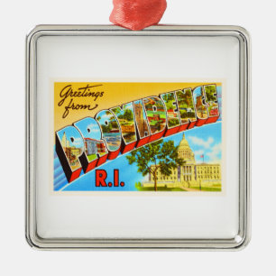 Providence Rhode Island RI Vintage Travel Souvenir Metalen Ornament