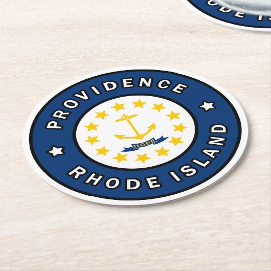 Providence Rhode Island Ronde Kartonnen Onderzetter (Gebogen)