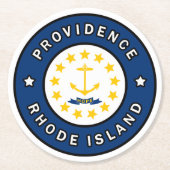 Providence Rhode Island Ronde Kartonnen Onderzetter (Voorkant)