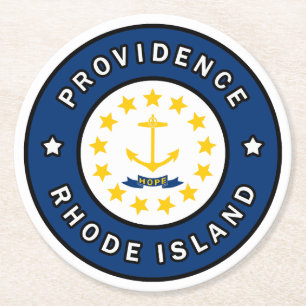Providence Rhode Island Ronde Kartonnen Onderzetter