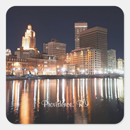 Providence Rhode Island Vierkante Sticker (Voorkant)