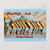 Providence RI Groeten Briefkaart (Voorkant)
