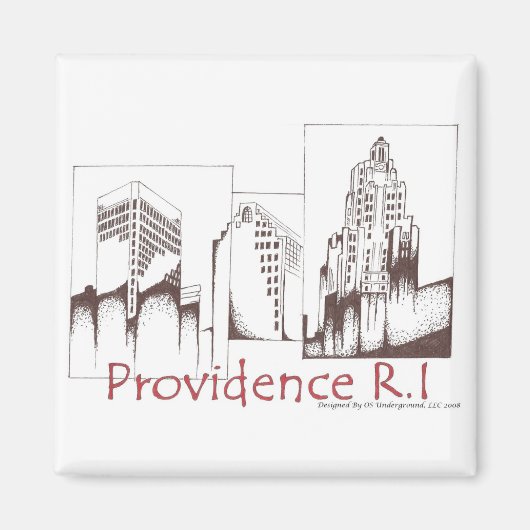 Providence RI Magnet Magneet (Voorkant)