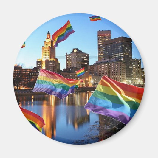 Providence, RI vliegende trots Magneet (Voorkant)