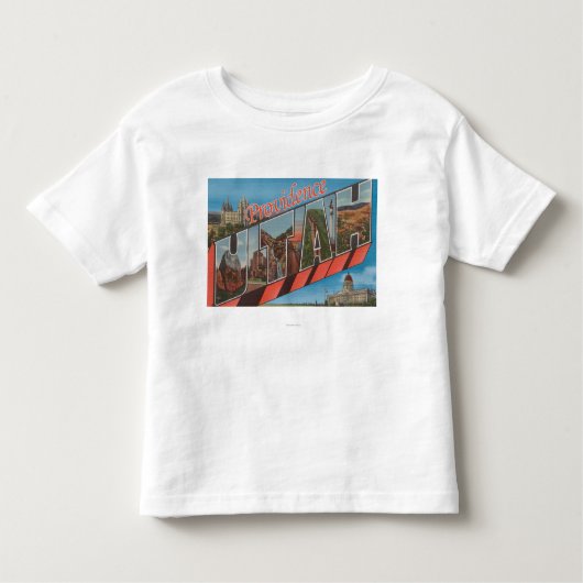 Providence, Utah - Large Letter Scenes Kinder Shirts (Voorkant)