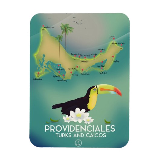 Providenciales Turks en Caicos Magneet (Verticaal)