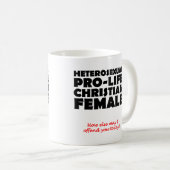 Provie offensive Femme Humour chrétien Mug (Devant droit)