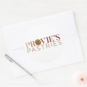 Provie's Pastries Logo Classic Ronde Sticker (Envelop)
