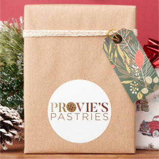 Provie's Pastries Logo Classic Ronde Sticker