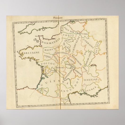 Provinces, Frankrijk Poster (Voorkant)